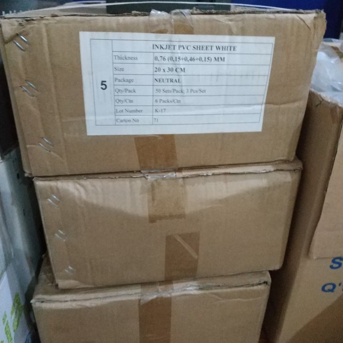 

Terbaru!!! Bahan ID Card / PVC Kertas ID Card 1 pak 50 Pcs