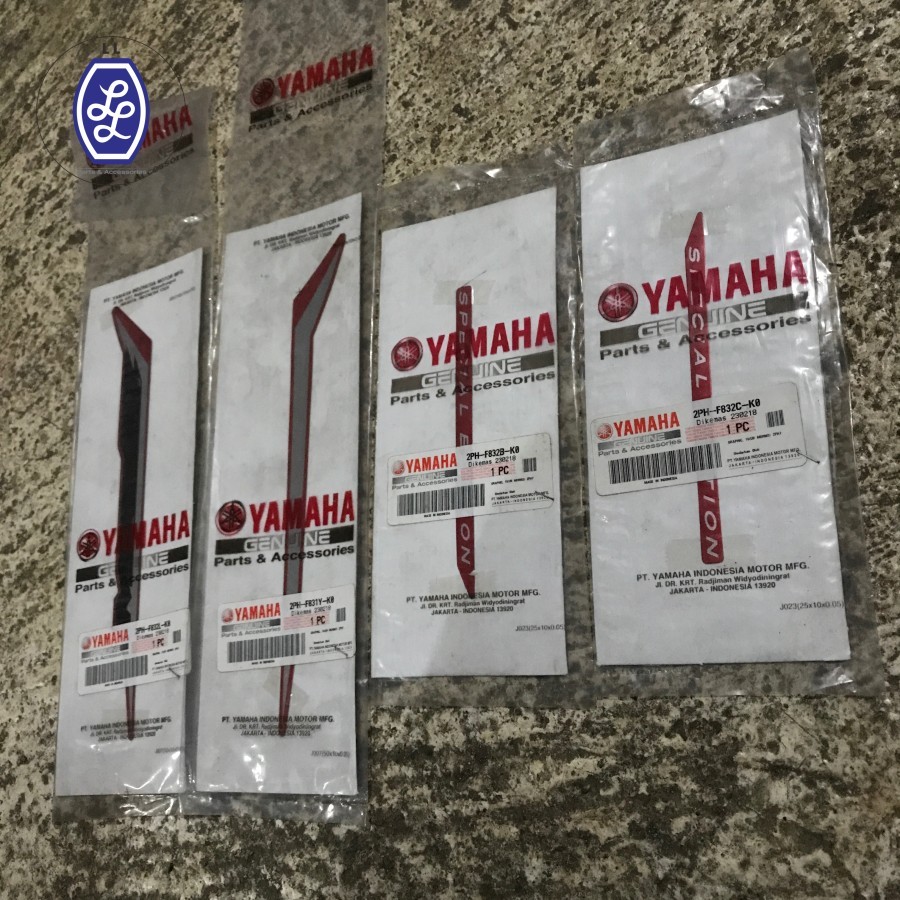 STIKER / STRIPING / KALKIR YAMAHA MIO Z 2016 ORIGINAL YGP MERAH / SILVER