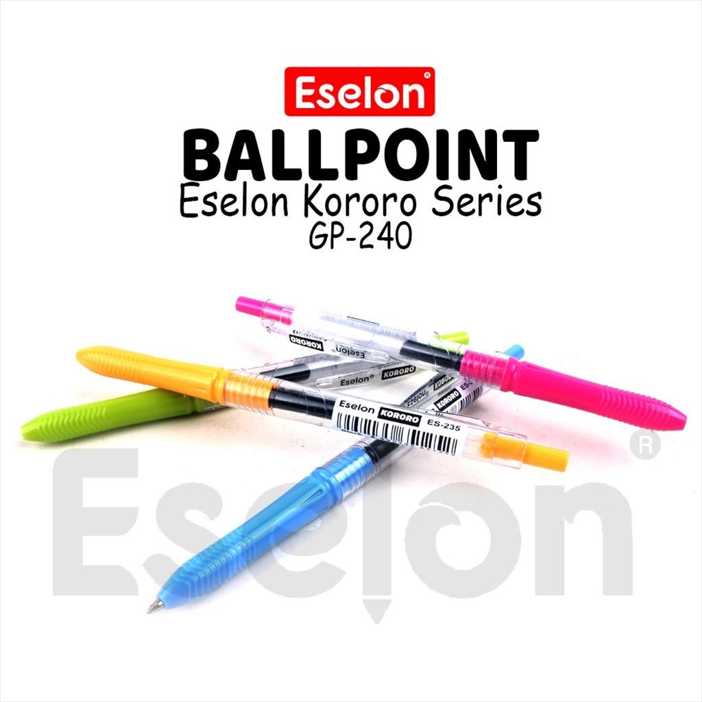 

12Pcs Pulpen Gel Eselon Gp-240 Kororo / 1 Pak Pulpen Gel Cetek 0.5Mm