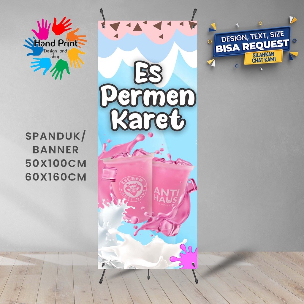 Spanduk Banner Es Permen Karet D Gratis Memesan Desain