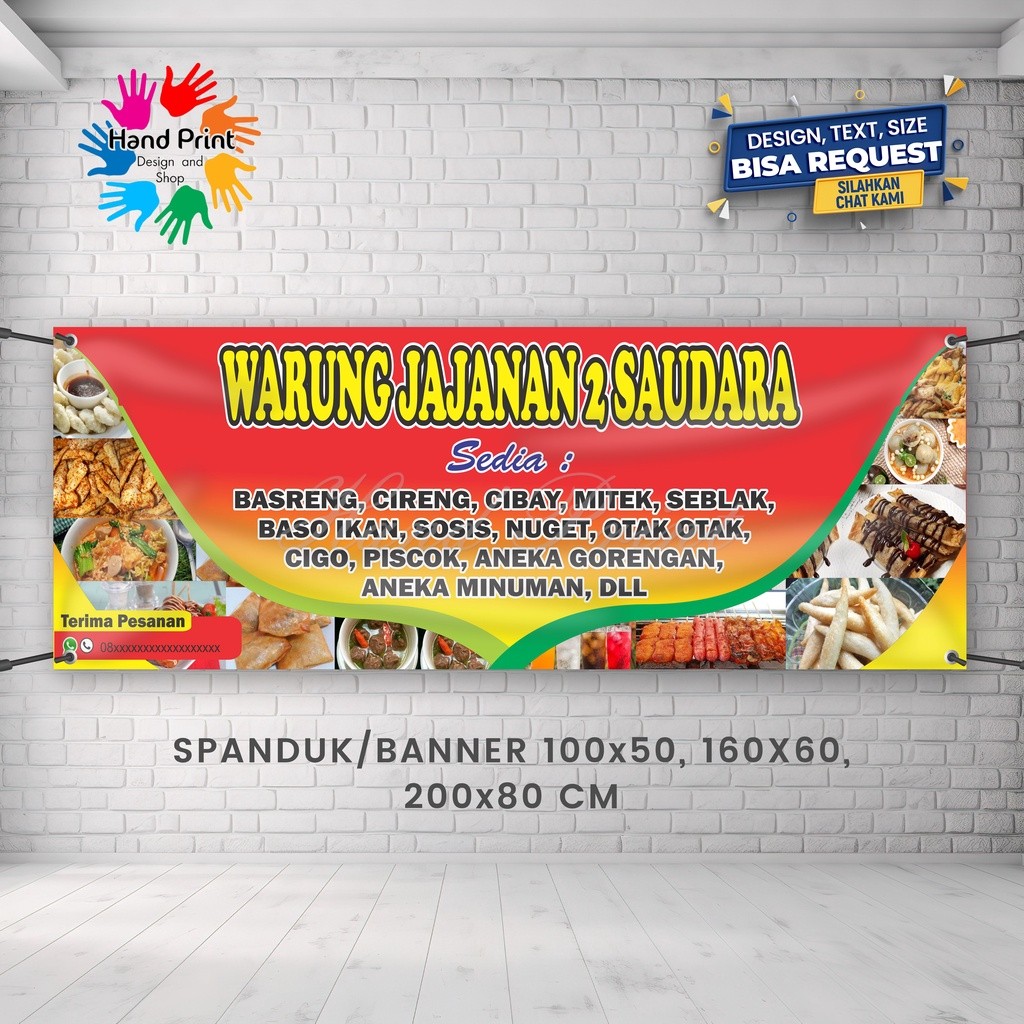 Spanduk Banner MMT Angkringan Jajanan Martabak Manis Roti Bakar Baklor Cibay Gorengan