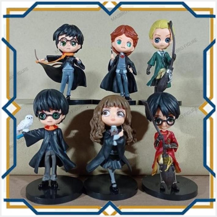 [MAS] ACTION FIGURE PAJANGAN HARRY POTTER DRACO RON HERMIONE SET ISI 6