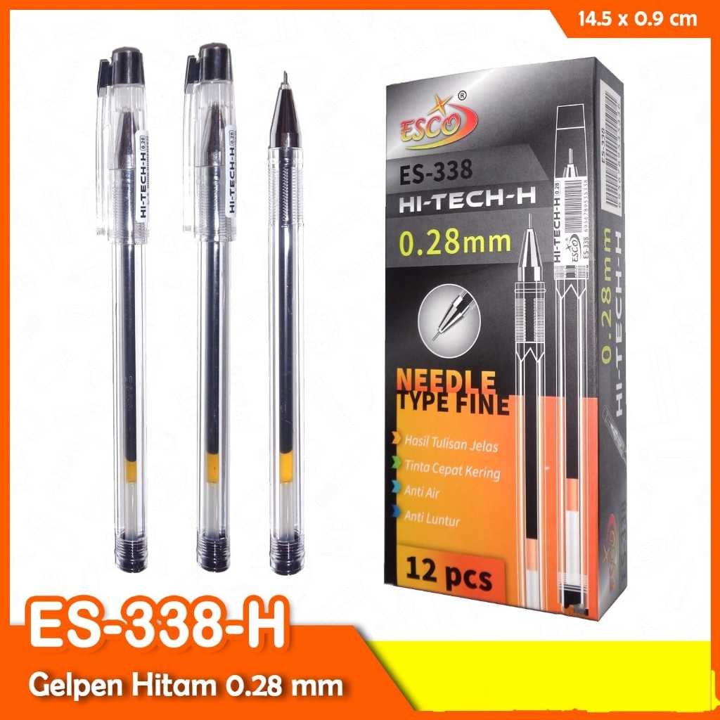 

(12Pc) Pen Hi Tech 0.28Mm/Pen Gel Hitech Hi-Tech (Merek Dikirim Random)