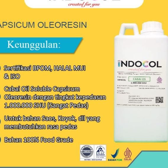 

Indocol Capsicum Os (Nyak Cabai) 1.000.000 Shu