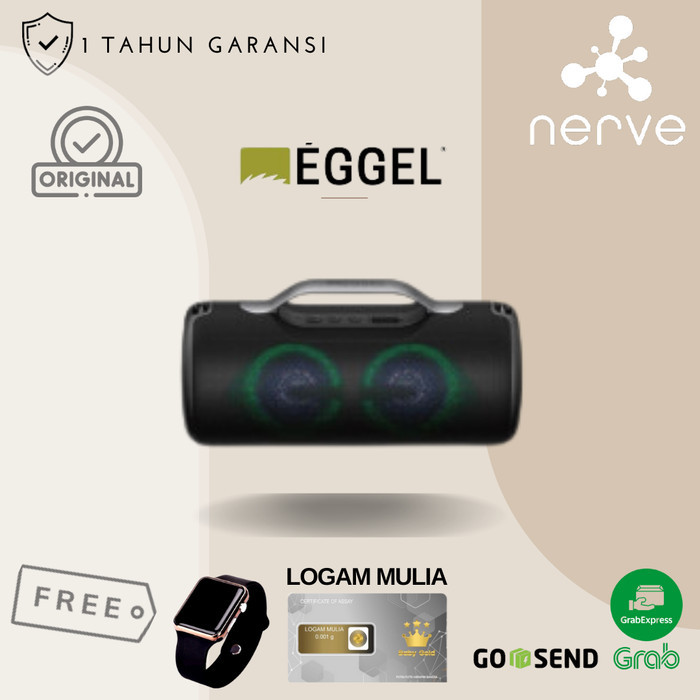 Eggel Elite XL 2 Waterproof Portable Bluetooth Speaker with RGB Light