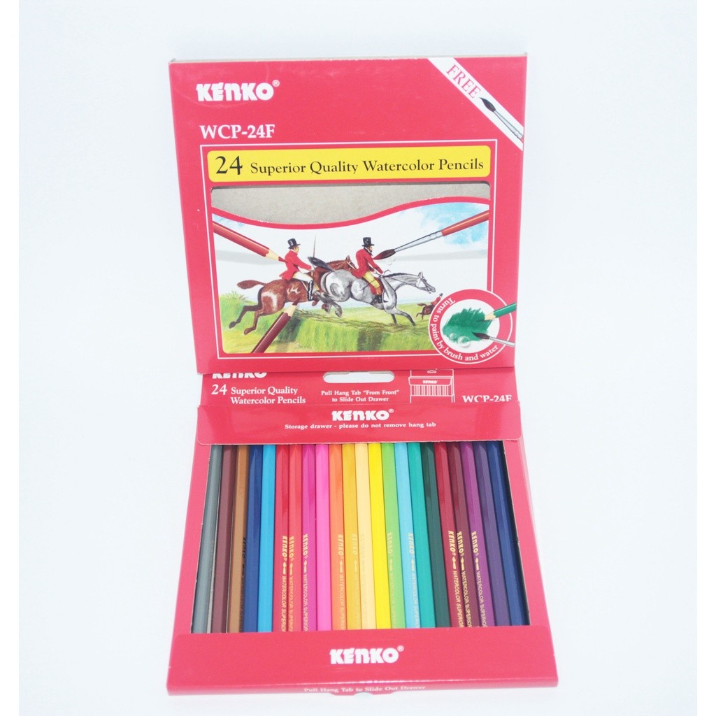 

Water Colour Pencil / Pensil Warna Air Kenko WCP-24F Isi 24 Warna