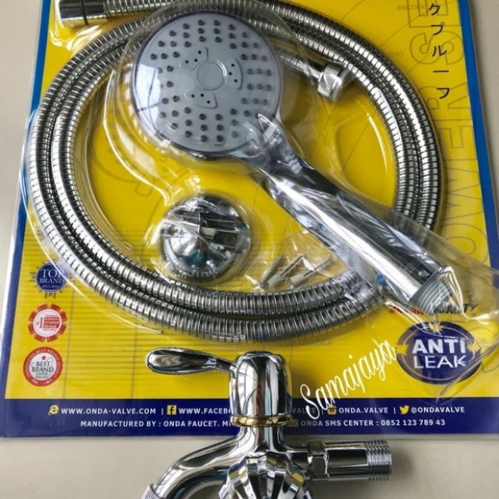 Ready paket shower mandi set merk onda free kran cabang shower onda kran