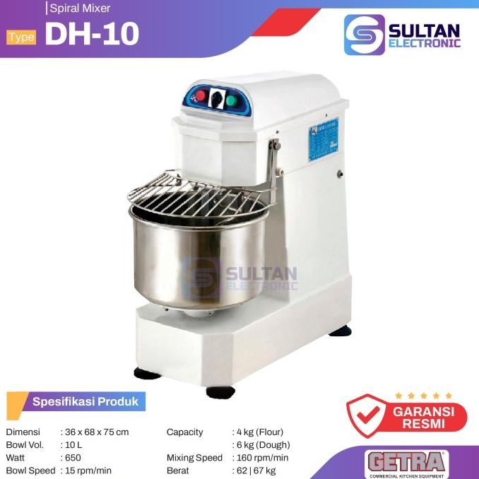 Getra Dh-10 / Dh 10 / Dh10 ( Spiral Mixer ) Barang Tersedia