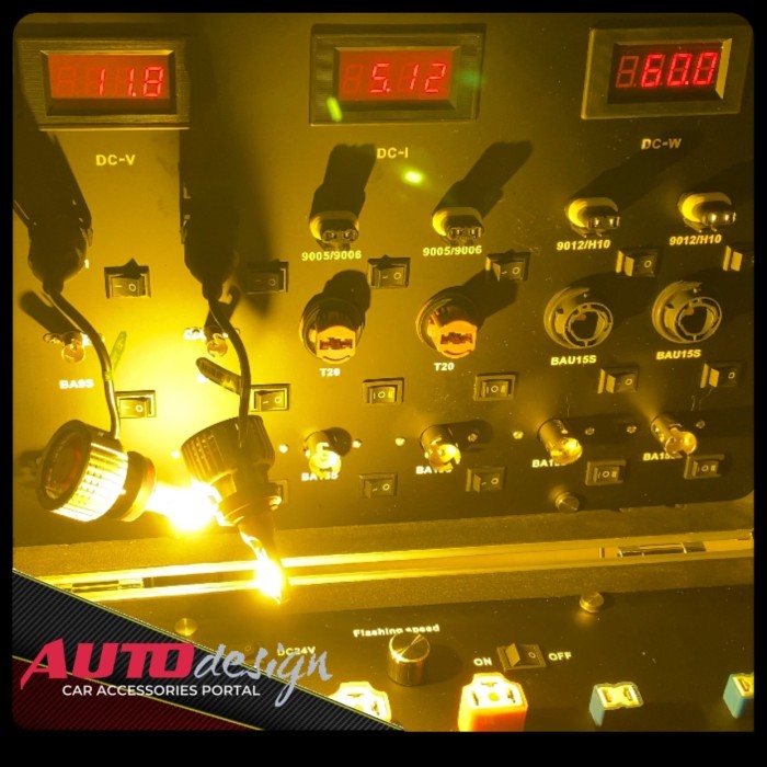 NOVSIGHT LAMPU LED MOBIL KUNING 3000K H1 H3 H8 H11 H16 HB3 HB4 ORIGINAL QUALITY