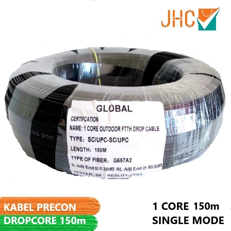 Kabel FTTH DropCore FO Preconnectorized 150 Meter/ Precon FO 150m