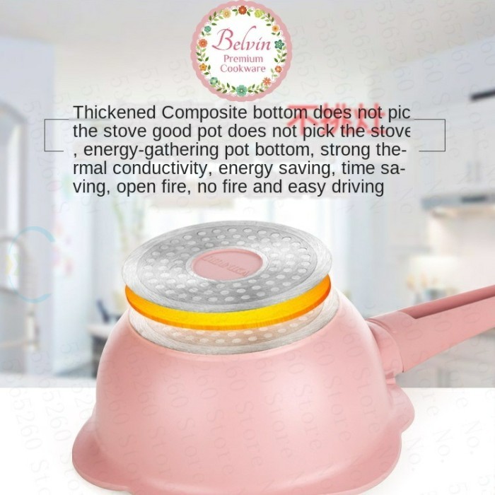 NEW SERIES BELVIN FLOWER BABY COOKWARE SET 18CM 18 CM FRY SAUCE PAN PANCI MPASI ORIGINAL QUALITY