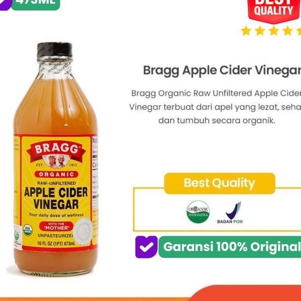 

Bragg Cider Vinegar Cuka Sari Apel Organik 473Ml 946Ml