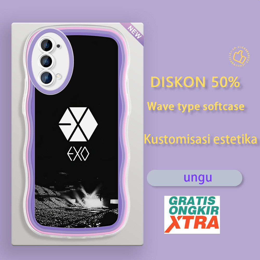OPPO Reno 2Z 3 4 4F 5 5K 6 7 8 8T 7Z 8Z 9 F21 S A1 Pro 5G 4G  Casing Ponsel  EXO Tour Concert  warna
