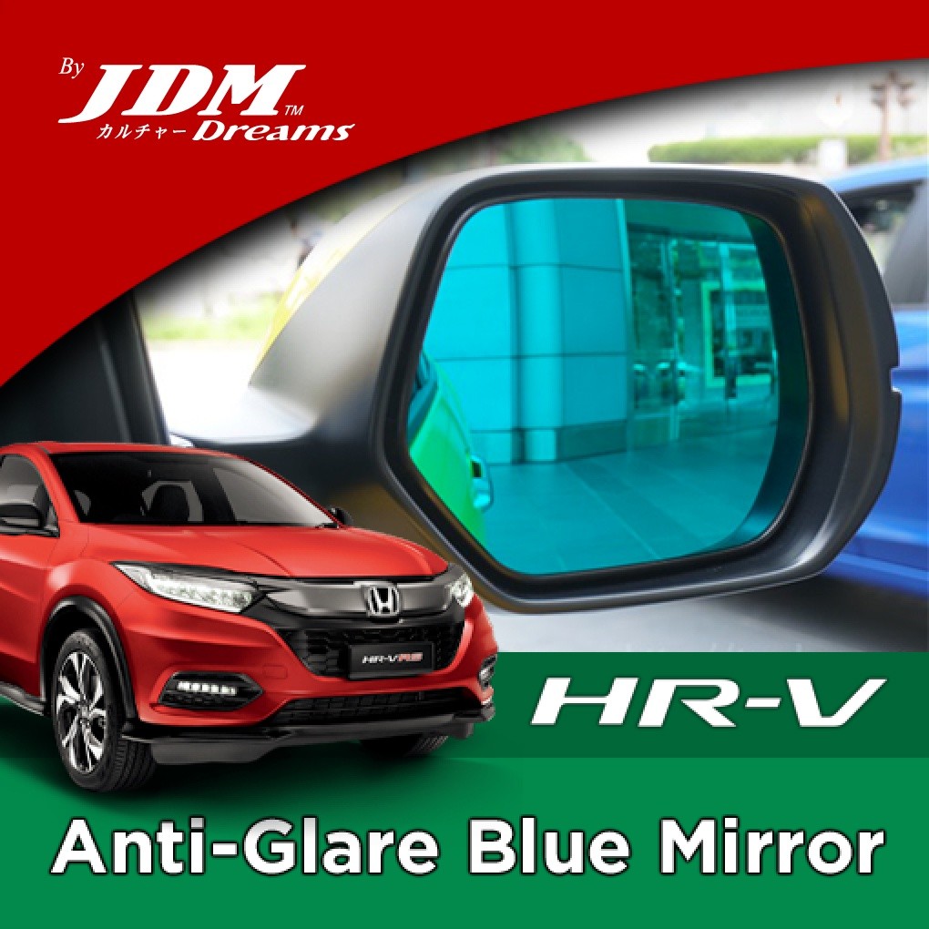 [SPJ] Honda HR-V Vezel RU Anti-Silau Sudut Lebar Kaca Spion Samping Biru Lensa Pengganti Cermin Biru