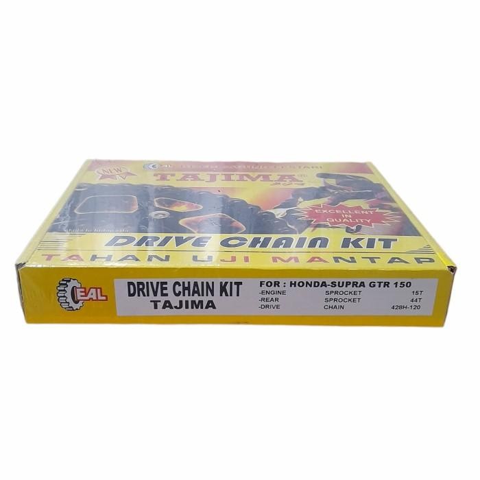 rantai sepeda motor supra gtr 150 tajima gear gir set drive chain kit Import