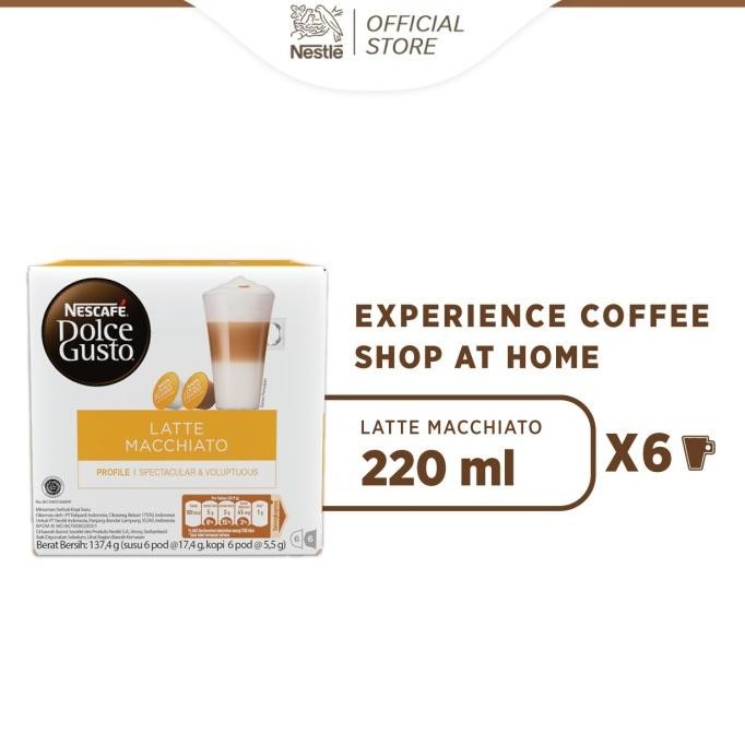 

Nescaf Dolce Gusto Latte Macchiato 1 Box (12 Kapsul = 6 Gelas)