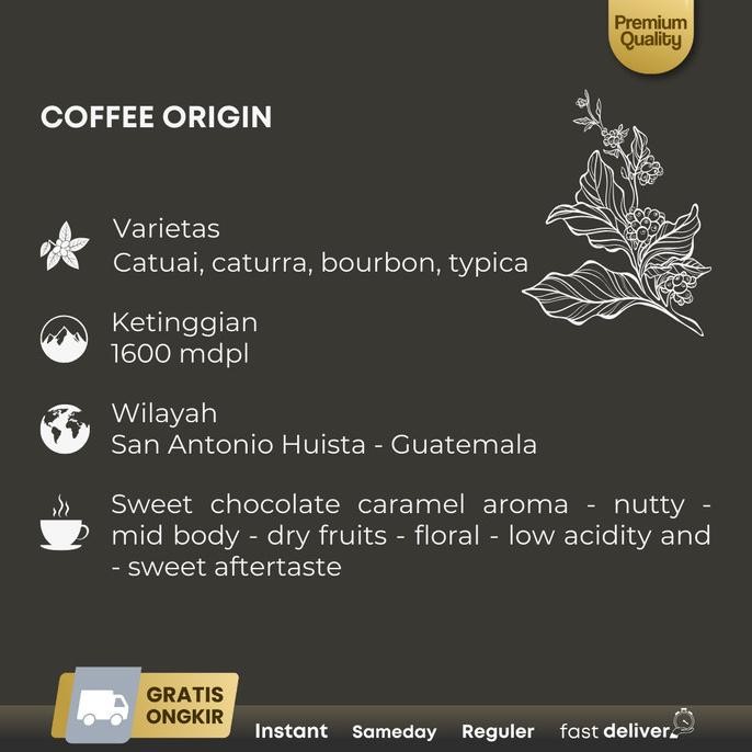 

Northsider Kopi Arabika Guatemala Adiesto Fully-Washed Coffee 200G