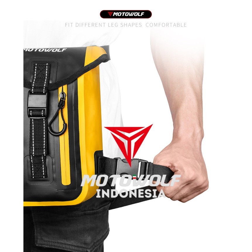 Tas Pinggang Paha Motowolf Waterproof Pvc 0708 Bfl
