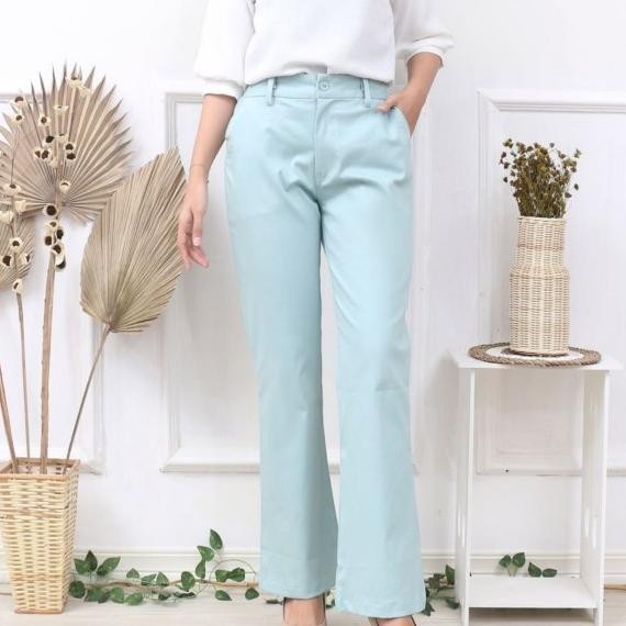 Celana Panjang Cutbray Stylish Wanita Fauzira Bahan Katun Twil Stretch