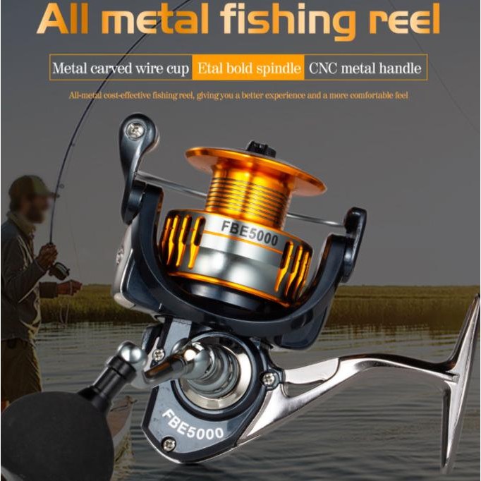 REEL PANCING FBE 2000-7000 BEARING 17+1BB METAL SPOOL ONE WAY DRAG 8KG