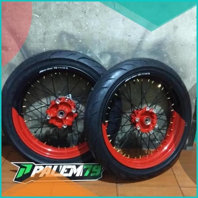 Wheelset Supermoto Powdercoating CRF 150 L - Paket Ban 17 300 & 350 8J