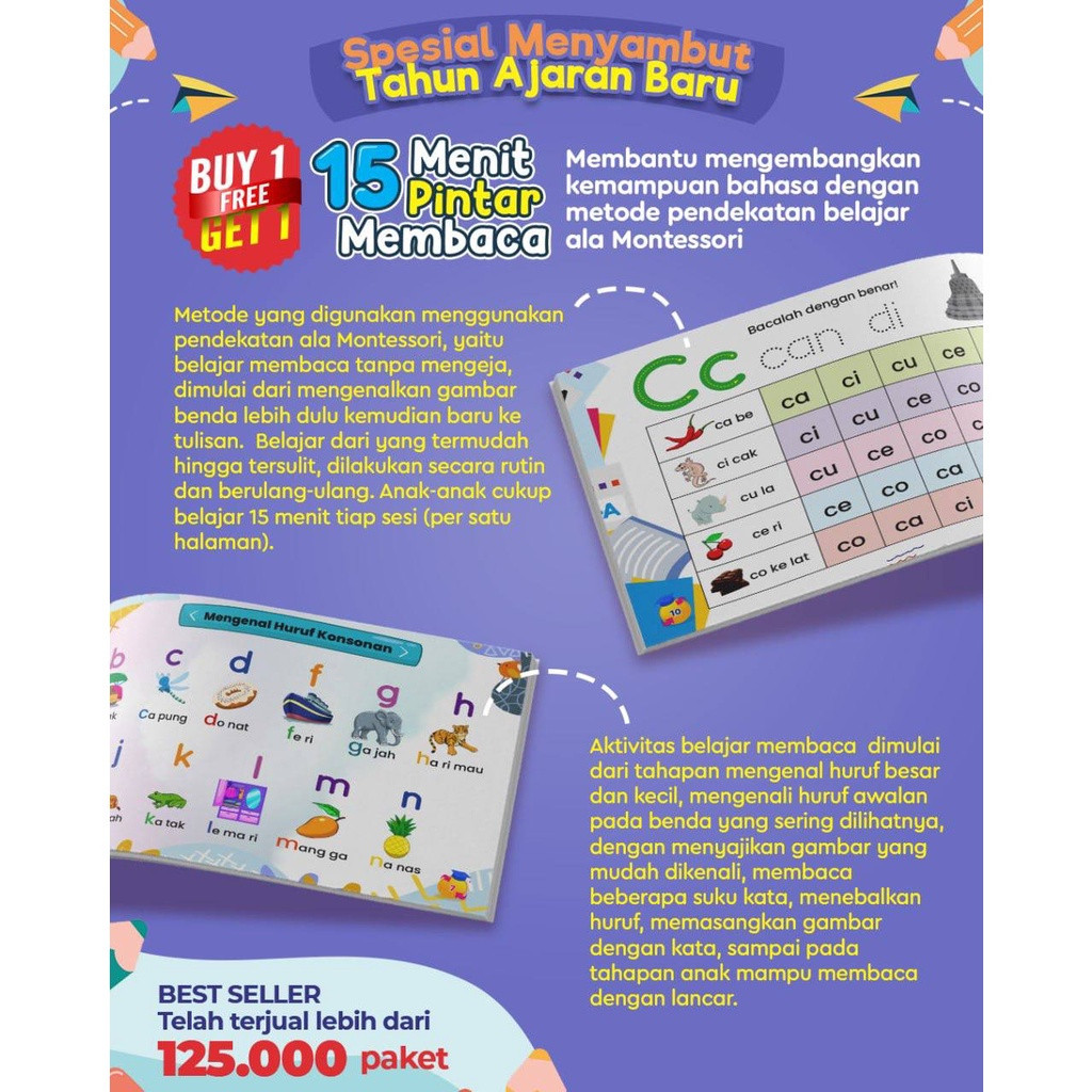 

ziyadbooks 15 menit pintar Membaca Menulis Buku Aktivitas Belajar Anak Berhitung My Activity Book