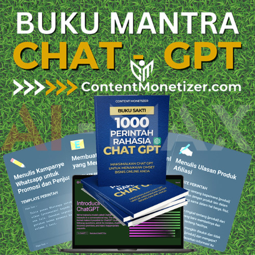 [LIFETIME] Buku Mantra Chat - GPT Buku Sakti 1000 Perintah Rahasia Chat GPT Buku Sakti ChatGPT