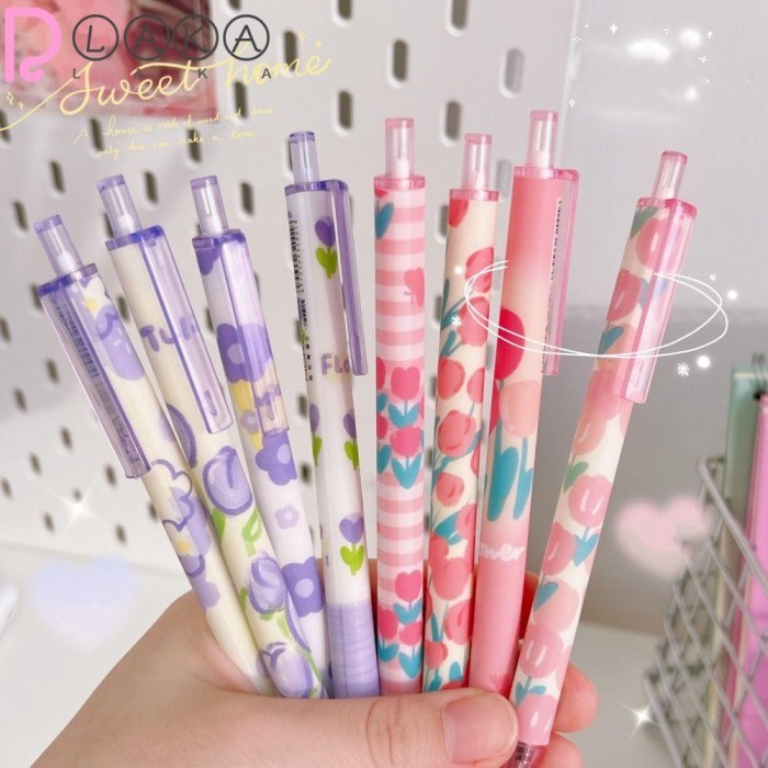 

Vee Lakamier 6Pcs/Set Pena Gel Perlengkapan Kantor Sekolah Alat Tulis