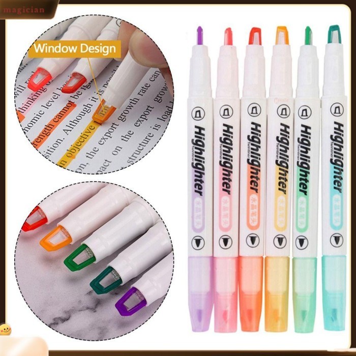 

Vee Mag 6Pcs/Set Stabilo Pena Set Perlengkapan Kantor Sekolah Alat Tulis