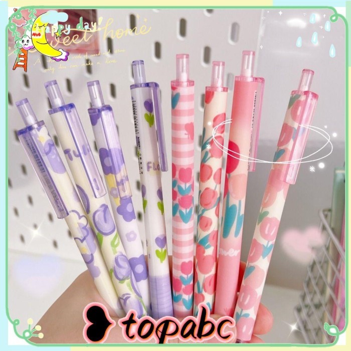 

Vee Top 6Pcs/Set Pena Gel Perlengkapan Kantor Sekolah Alat Tulis Kreatif
