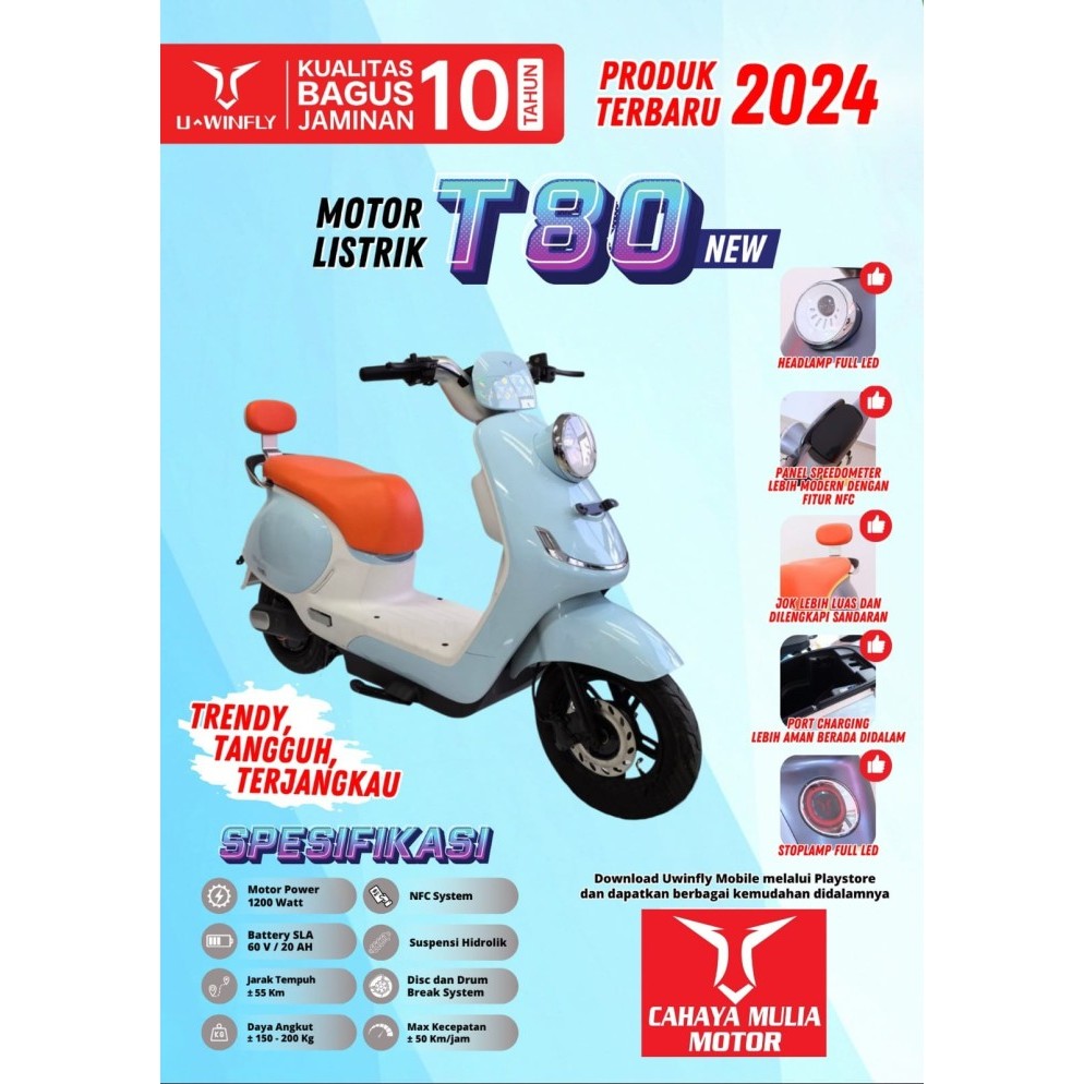 motor listrik uwinfly t80