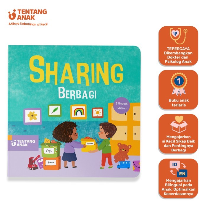 

Bana Tentang Anak - Bilingual Board Book Sharing Buku Cerita Anak