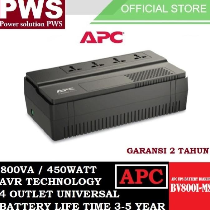 UPS APC B V 800 I-MS 800 / 450W. APC BATTERY BACKUP 800 VOLT AMPER / 450 WATT