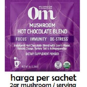 

Om Organic Mushroom Superfood Powder Cordyceps Master Blend Lions Mane - HotChocolate _ Original