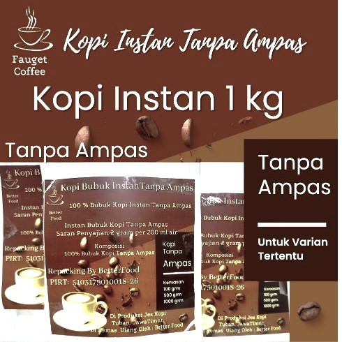 

Kopi Premium Instant Coffee 1Kg Kopi Bubuk Tanpa Ampas 1Kg