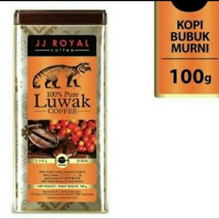 

Kopi Luwak Asli Liar Jj Royal Kopi 100% Pure Luwak Coffee Ground 100G