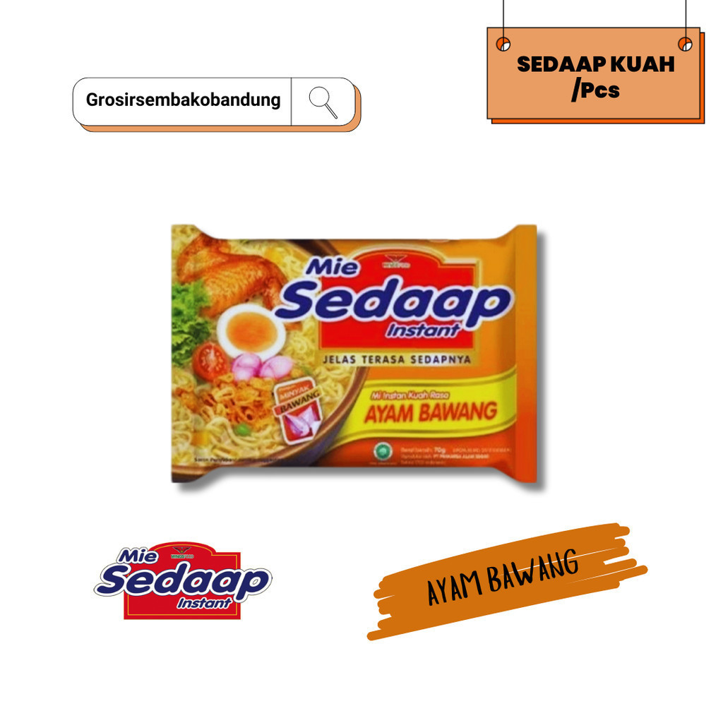 

SEDAAP MIE MIE INSTANT AYAM BAWANG PCK 70g - 1 Pcs - Kota Bandung