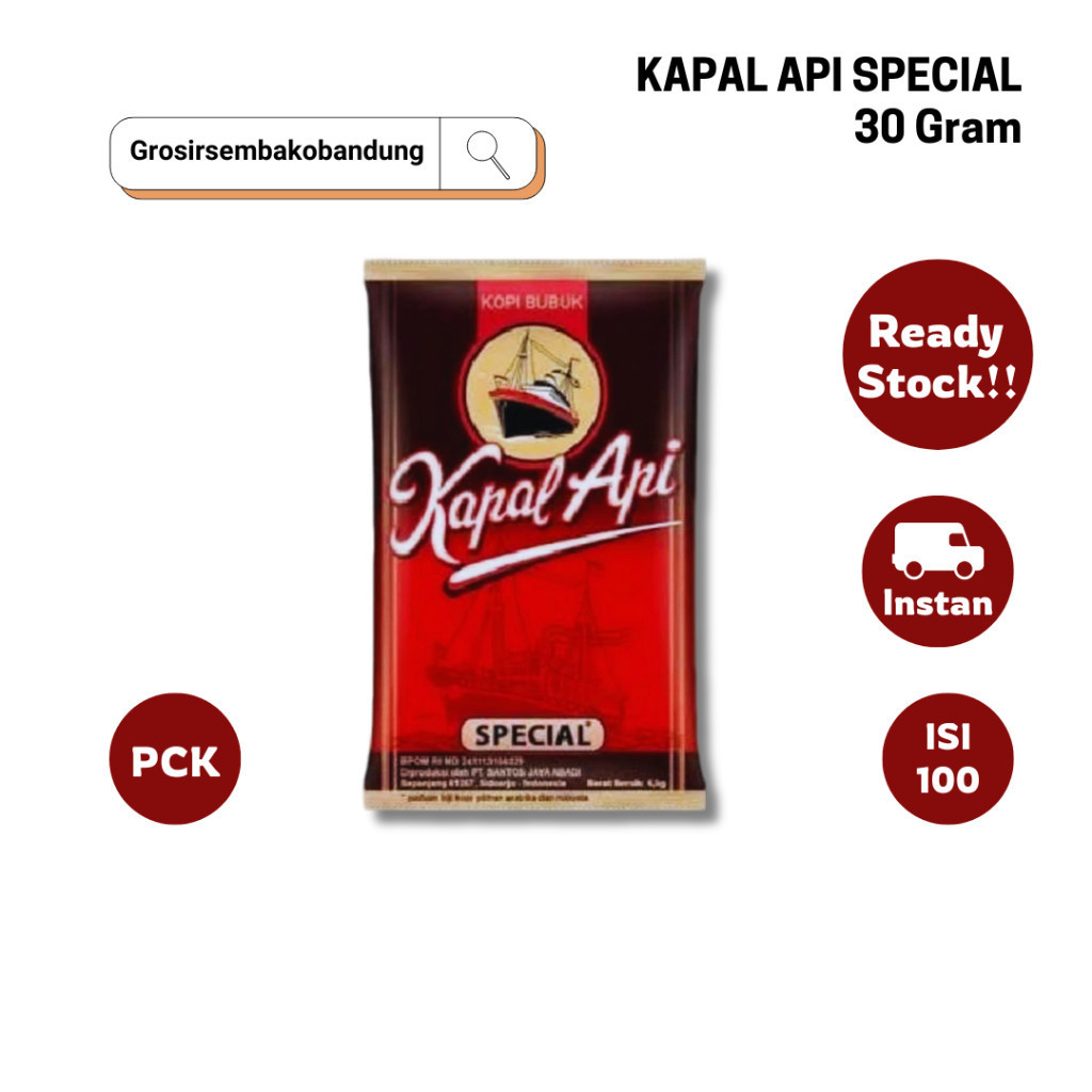 

KAPAL API KOPI BUBUK SPECIAL PCK 30g - 1 Dus - Kota Bandung