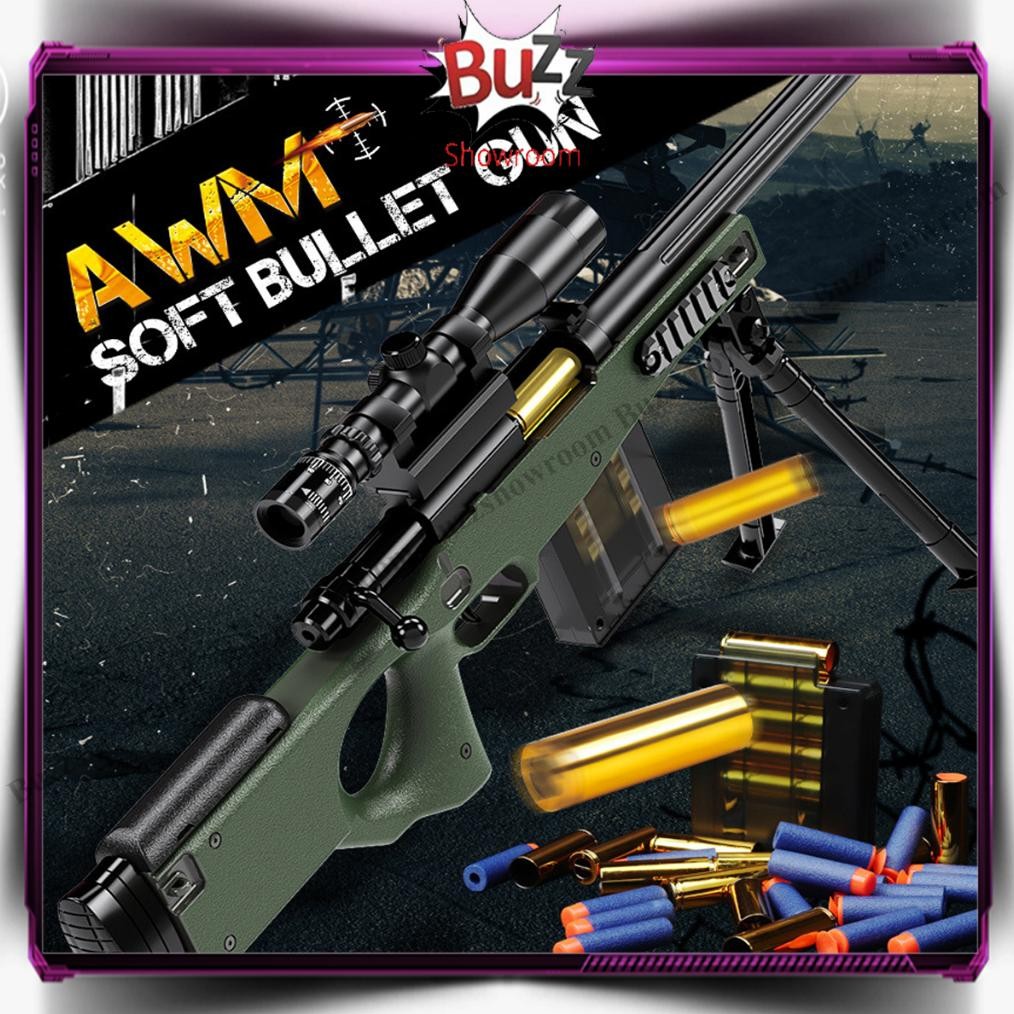 Promo Tembakan Anak Awm Soft Bullet Awp Mainan Sniper Peluru Busa Gun Fe24