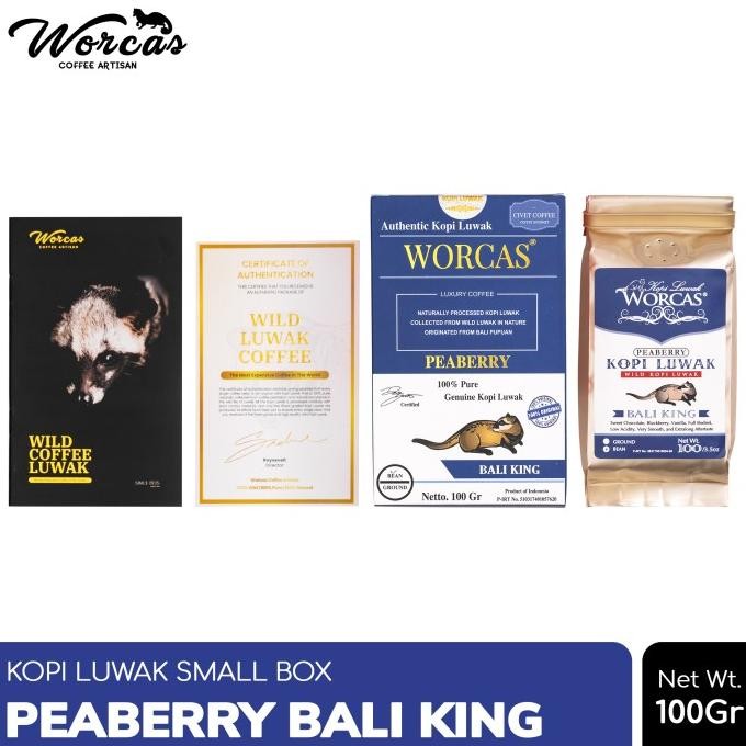 

Kopi Luwak Liar Bali King (Peaberry) 100Gr - Ground (Bubuk)