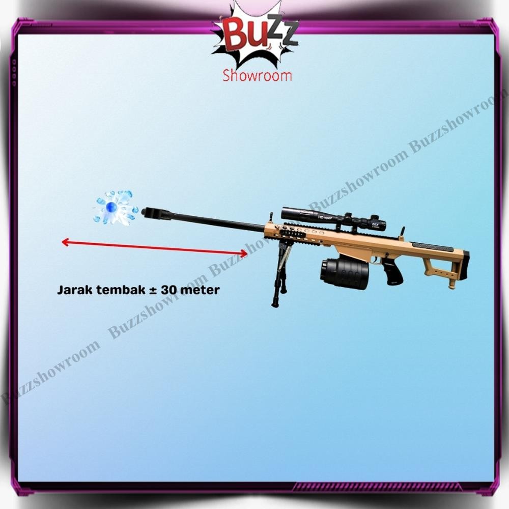 Big Sale Tembakan Anak Wgg M82A1 Water Gel Blaster Mainan Sniper Rifle Gun Watergel Gd-90