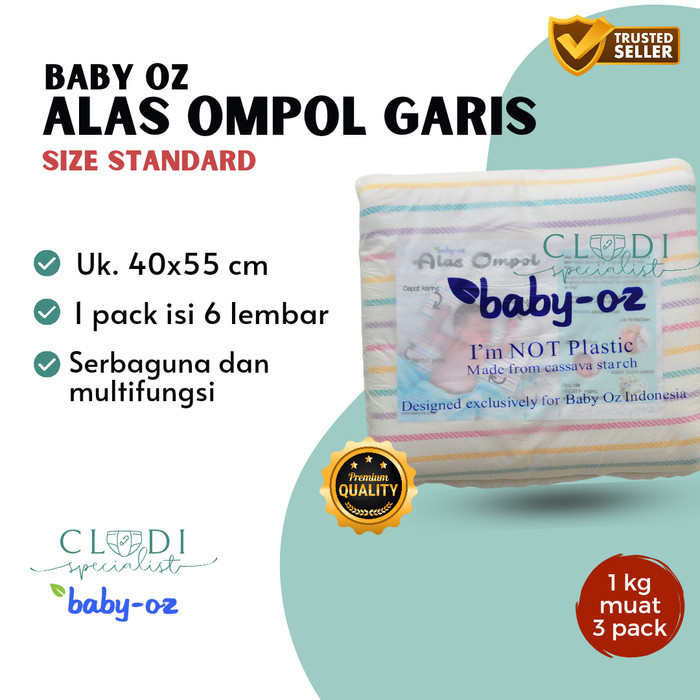 Dya Alas Ompol Garis Baby Oz - Perlak Popok Kain - Tatakan Pipis Anak Bayi