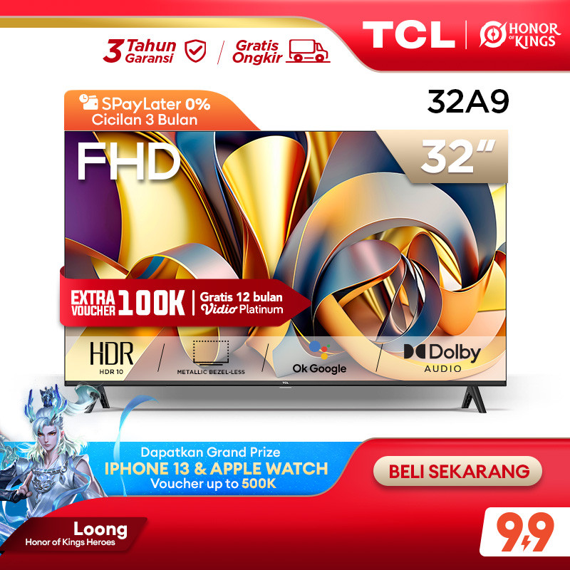 [Flash Sale] TCL 32 Inch Smart TV - Android 11 - HD - Dolby Audio - Google Play/Netflix/Youtube - Wi