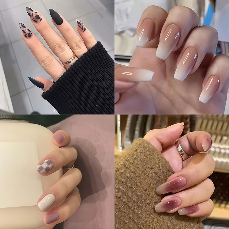 Kuku Palsu Nail Art 24pcs Nail Art Kuku Palsu Press On Nails Handmade Kuku Palsu Nail Art + Lem Kuku