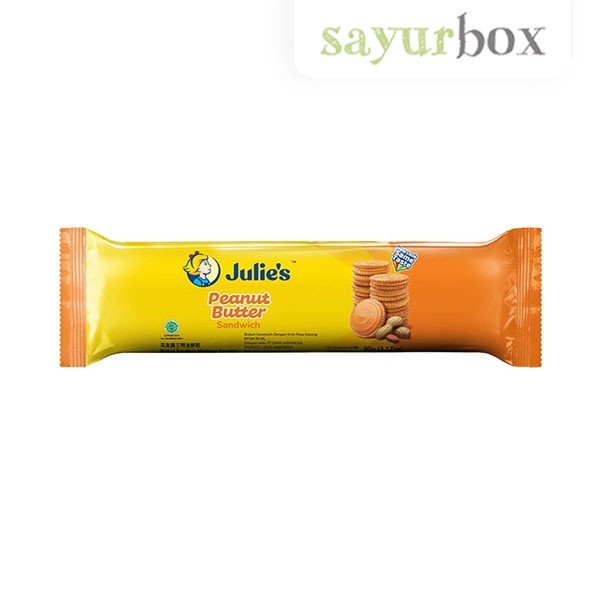 

Julies Biskuit Sandwich Peanut Butter 90 gram Sayurbox