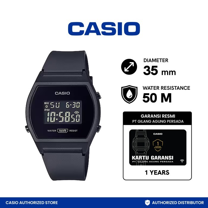 CASIO Jam Tangan Pria Digital LW-204-1BDF