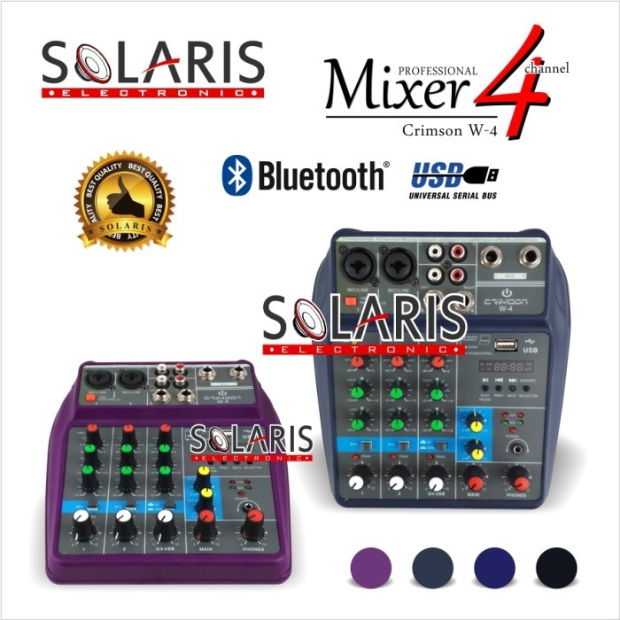 MIXER 4 Channel CRIMSON W-4 BLUETOOTH ORIGINAL