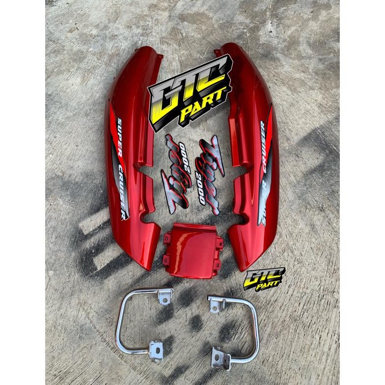 Cuci Gudang Cover Body Tiger Lama 2000 Body Tilas Warna Merah Maron Set Begel Tiger Lama Set Stiker 