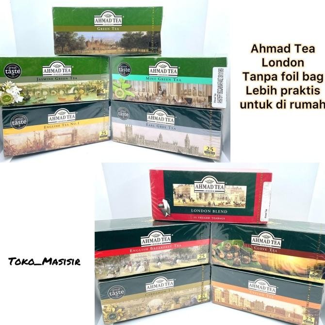 

READY STOCK AHMAD TEA 25 KANTONG - TANPA FOIL BAG - LENGKAP 10 VARIAN !!!!!