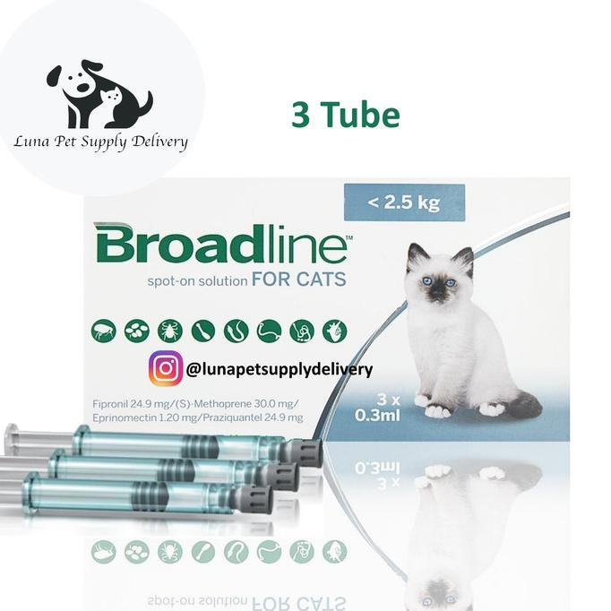 PROMO Obat Kutu, Pinjal, Scabies & Cacing Kucing Broadline S dibawah 2,5 kg